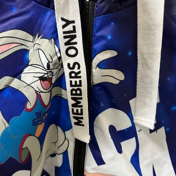 Members Only x Space Jam: A New Legacy Snorkel Bomber Puffer Jacket Medium - Picture 15 of 16